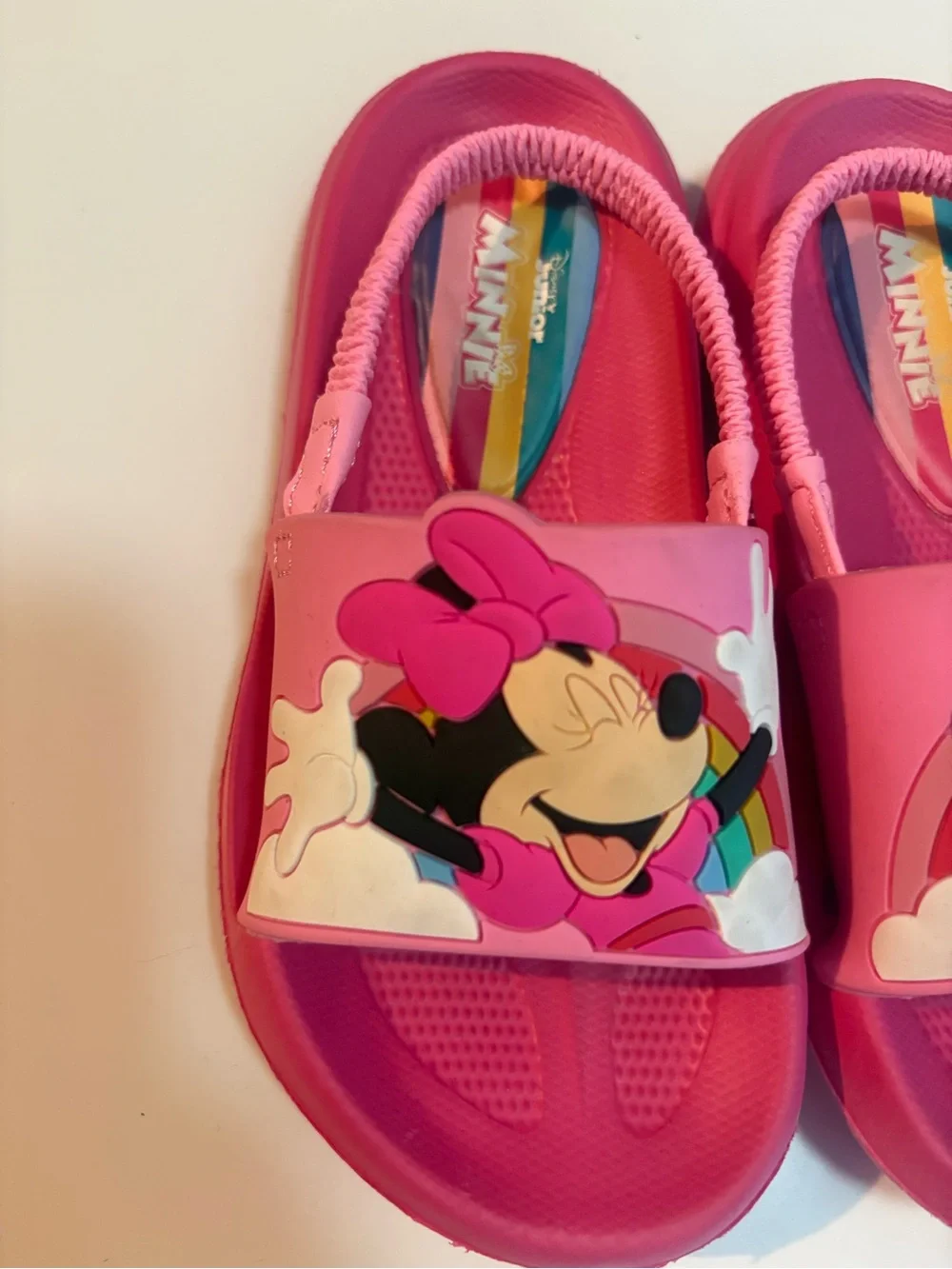 Minnie Mouse Toddler Girls Pink Slide Sandals Size 9-10